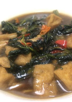 Foto resep Tumis kangkung dan tahu