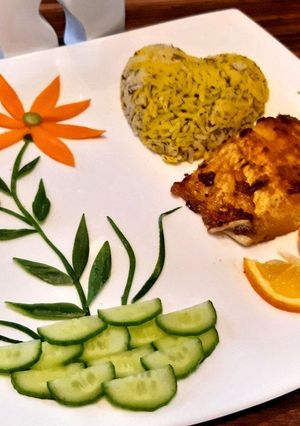 عکسی از دستور شویدپلو و ماهی قزل الا