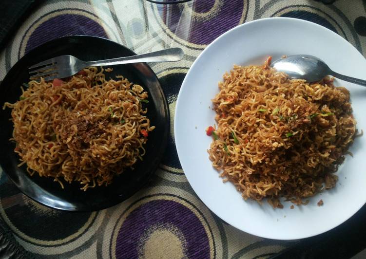 Resep Mie telor setan (mie telor goreng), Lezat Sekali