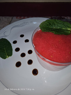 Una foto de Mousse de fresa 🍓 🍓