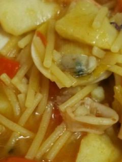 Una foto de Cazuela de Fideos con Calamares