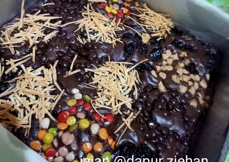Bumbu Chewy fudgy brownies shiny crust | Langkah Membuat Chewy fudgy brownies shiny crust Yang Sempurna