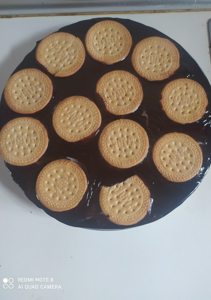 Una foto de Tarta de chocolate y galletas