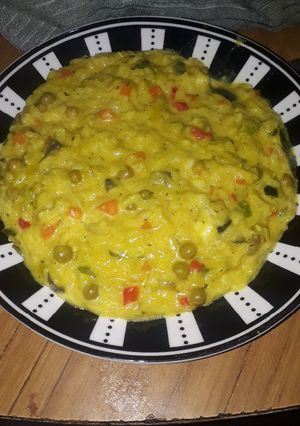 Una foto de Risotto de verduras