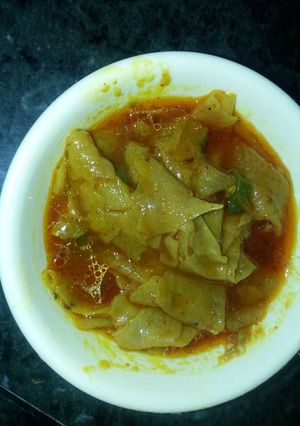 A picture of Papad ki sabji.