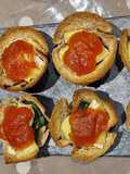 Tartaletas- queso camembert y dulce membrillo