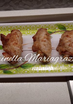 A picture of Pork Loin Roll-Ups in the Air Fryer.