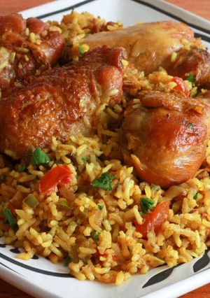 A picture of Rice chicken.