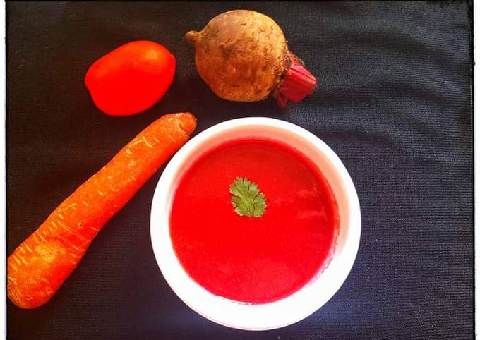 Simple Way to Make Favorite Tomato Carrot Beetroot Soup