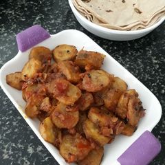 A picture of Raw-Banana Sabji.