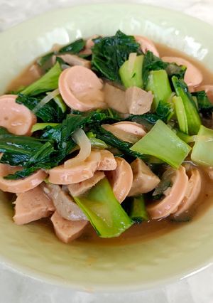 Foto resep Pakcoy Tumis Sosis Bakso