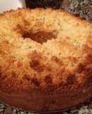 Torta de banana, coco y dulce de leche