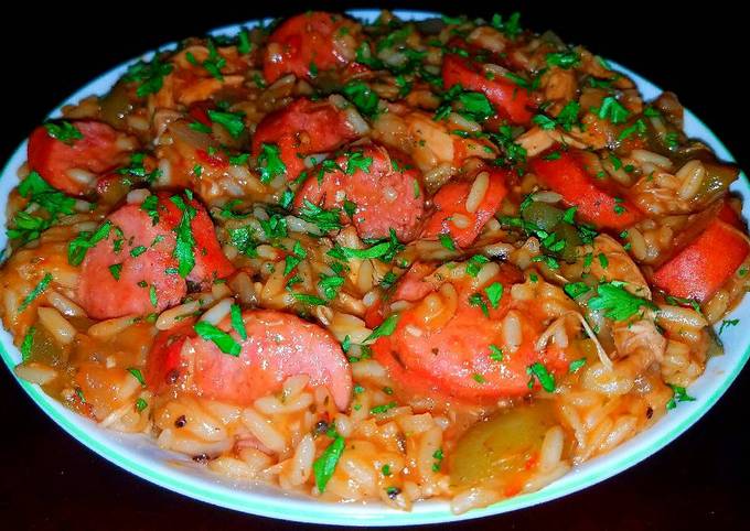 Recipe of Authentic Mike&amp;#39;s Chicken &amp;amp; Sausage Jambalaya for Dinner Food