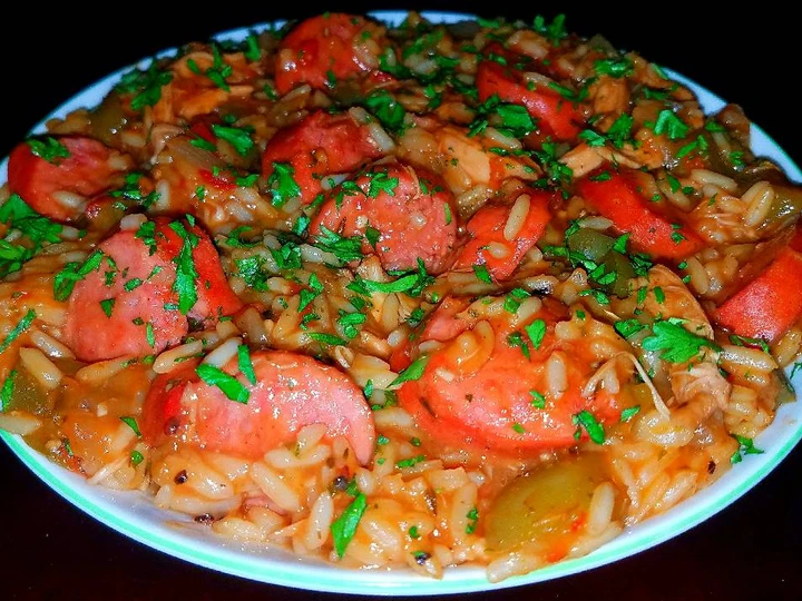 Easy Steps to Prepare Mike&amp;#39;s Chicken &amp;amp; Sausage Jambalaya the Delicious Makes you drool