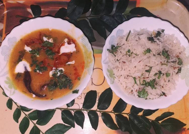 Simple Way to Make Favorite Daal Makhni and Jeera Rice