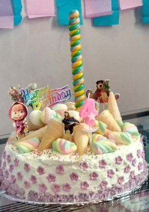 Foto resep Kue ulang tahun ka alya yg ke 4