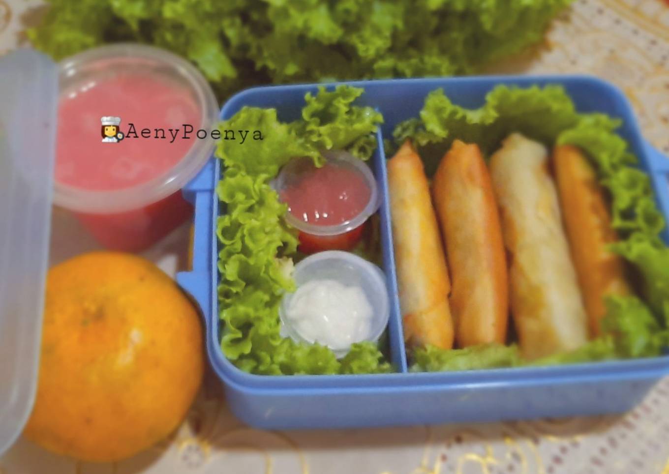 Lumpia orak arik telur sayur simple