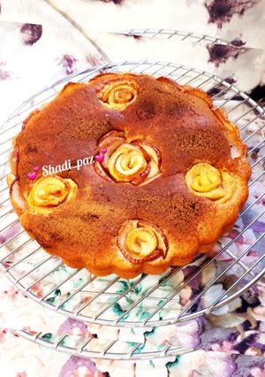 عکسی از دستور کیک سیب🍎🍎خوشمزه و لذیذ