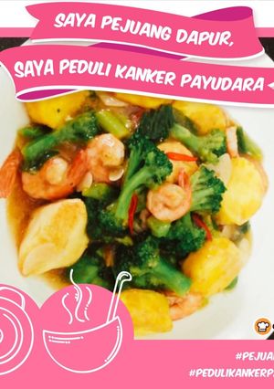 Foto resep 66. Tumis Tofu Brokoli Udang