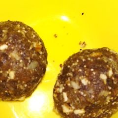 Jaggery ladoo A picture of Jaggery ladoo.
