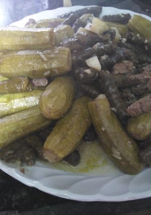 صورة لوصفة ورق عنب وكوسا مع اللحمة