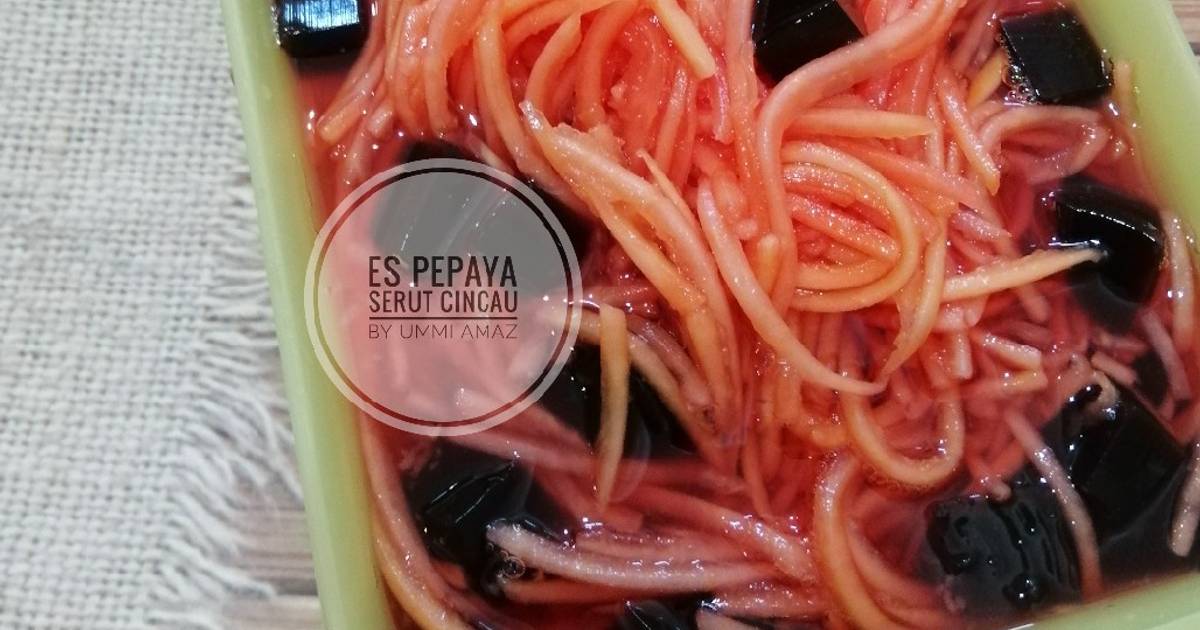 Resep Es Pepaya Serut Cincau Khas Aceh Oleh Rina Primadha Cookpad