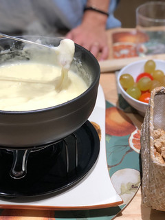 Una foto de Fondue de queso
