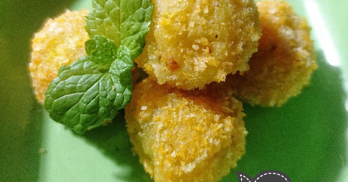 Bola coklat ubi simple dan mudah