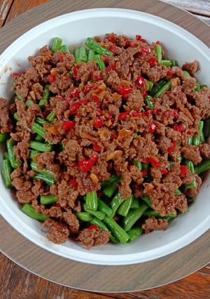 Foto resep Buncis Daging Saus Tiram ala Mel's