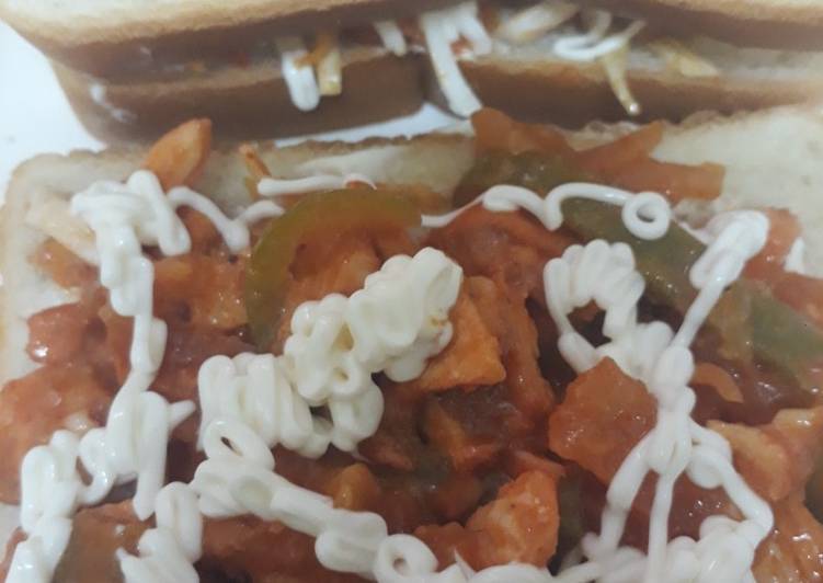 Chicken tikka cheese sandwiches π