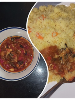 A picture of Couscous da sauce na soyayyen kifi.