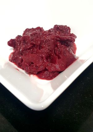 Una foto de Sorbete de cerezas con toque de menta y lima