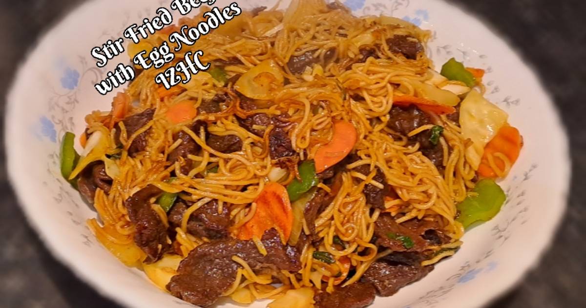 🍜Stir Fried Beef with Egg Noodles🍜 Recipe by Irum Zaidi Home Cooking
