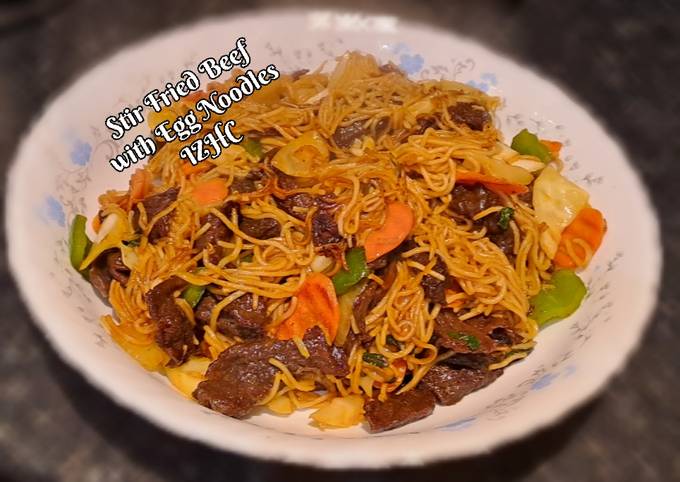 🍜Stir Fried Beef with Egg Noodles🍜 Recipe by Irum Zaidi Home Cooking