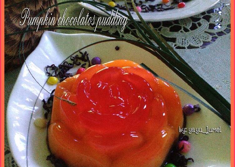 Langkah Mudah untuk Menyiapkan Pumpkins chocolatos pudding (#postingrame2_puding) Anti Gagal