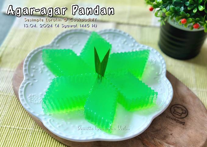 Resipi Agar-agar Pandan Mudah oleh Sesimple Loralin - Cookpad