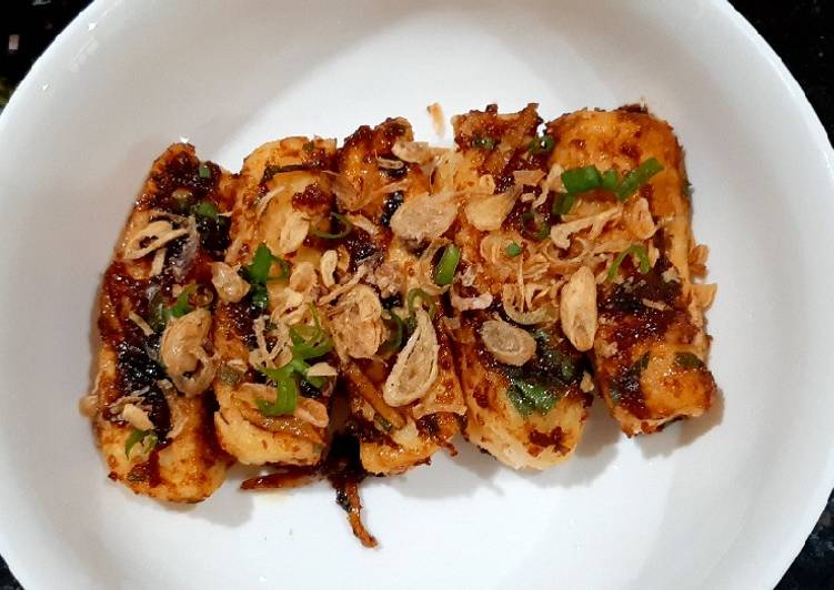 Resep Spicy Teriyaki Fried Tofu | Tahu Goreng Teriyaki Pedas, Enak Banget