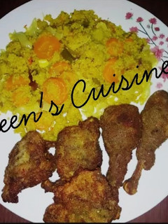 A picture of Vegetable Couscous with KFC.