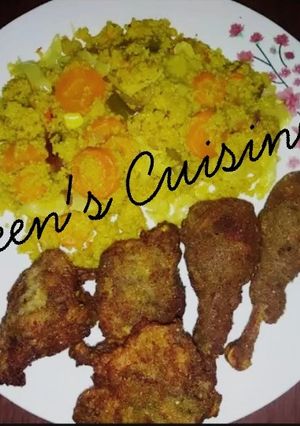 A picture of Vegetable Couscous with KFC.