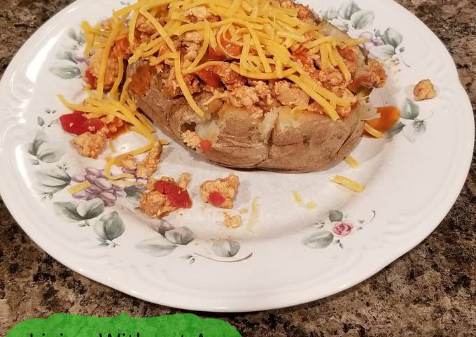 Turkey Chili Stuffed Potatoes