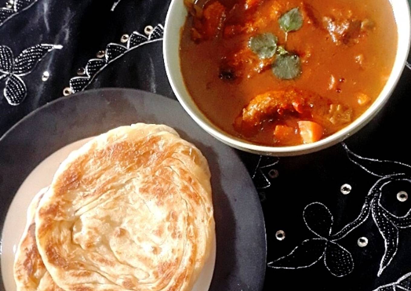 Kari India dengan Roti Canai