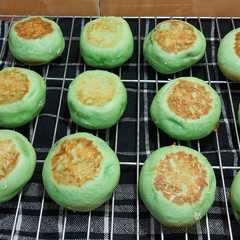 รูปของ Roti pandan isi coklat ekonomis tanpa telor, tanpa mixer, tanpa oven