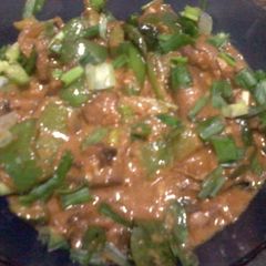 A picture of Cashewmushroom gravy.