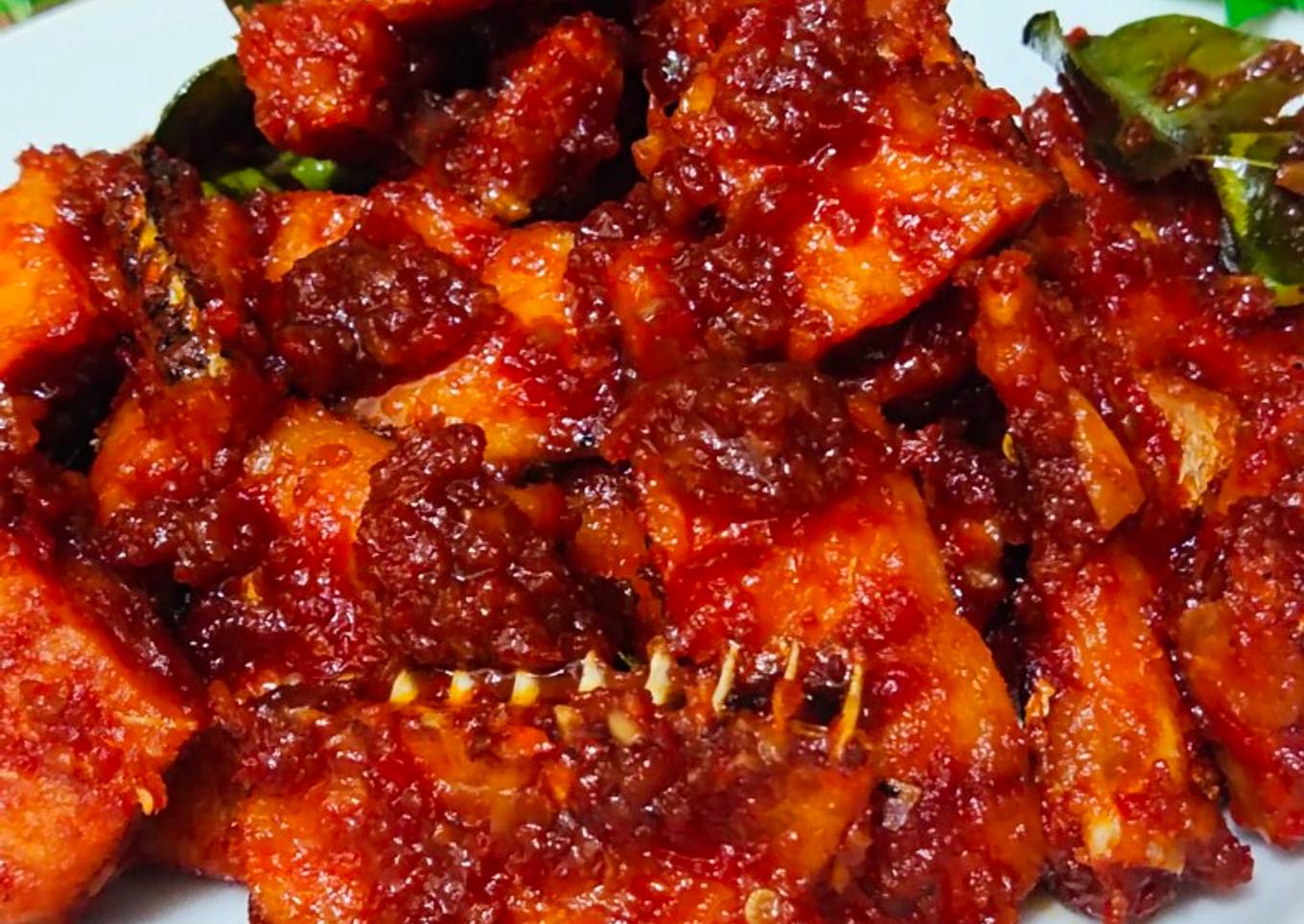 Balado Ikan Asin Gabus