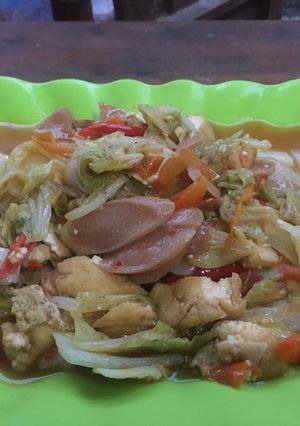 Foto resep Cah sawi putih sosis/selobor/