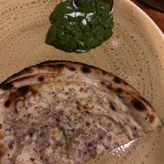 A picture of Onion Kulcha.