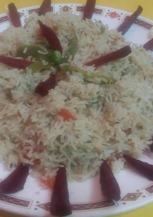 A picture of Veg pullao.