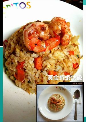 澎湖小卷醬-蝦蝦黃金蛋炒飯~ 的食譜成品照片