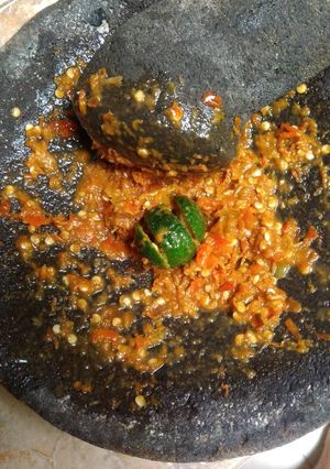 Foto resep Sambel terasi mentah