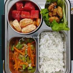 รูปของ Bekal Chicken Popcorn dan Tumis Sayur
